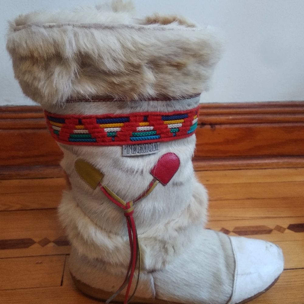 Fur Vintage Italian Apres ski boots